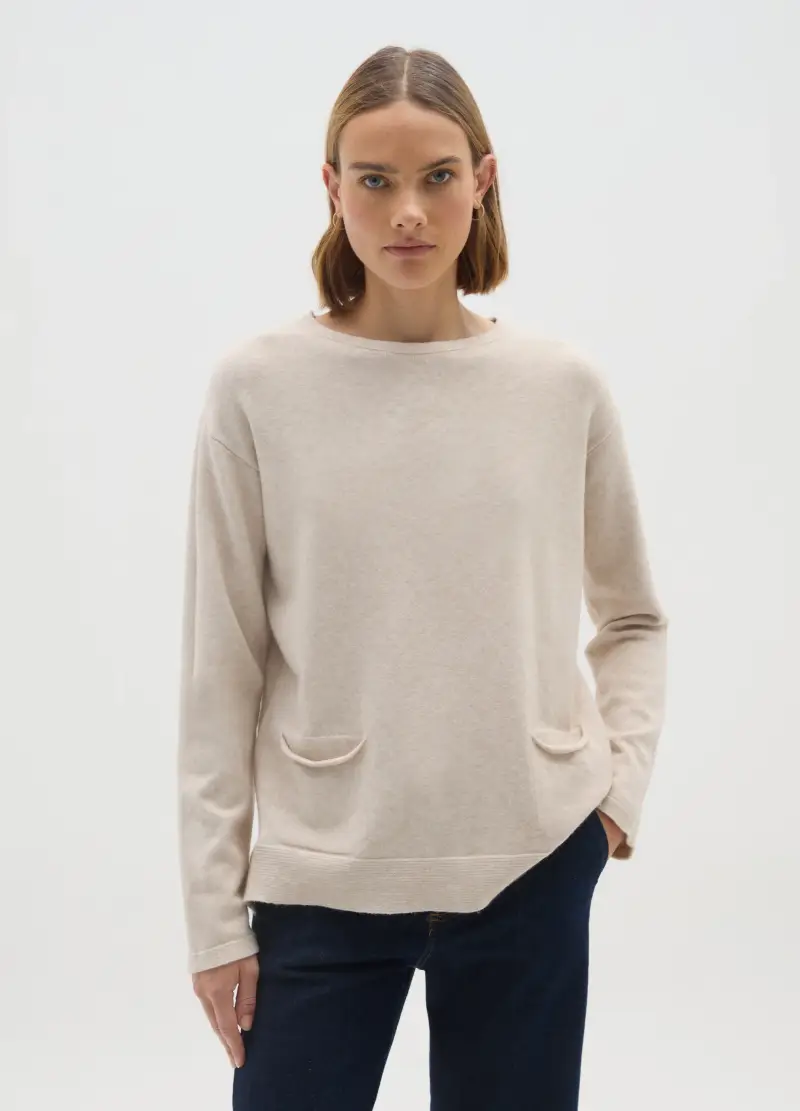 Maglia Beige Regular Fit, Donna, Beige