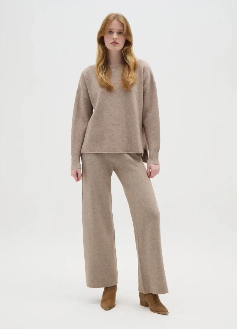 Maglia Beige Regular Fit, Donna, Beige miniatura 2