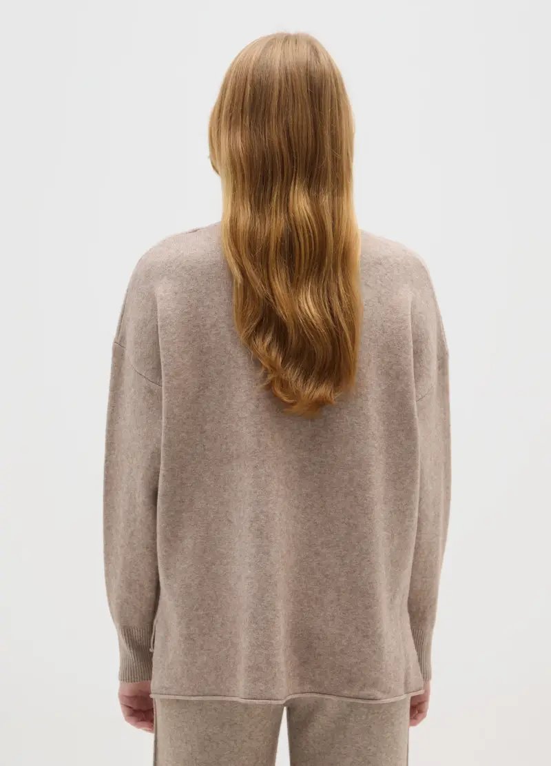 Maglia Beige Regular Fit, Donna, Beige miniatura 3