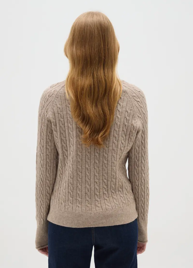 Maglia Beige Regular Fit, Donna, Beige miniatura 3