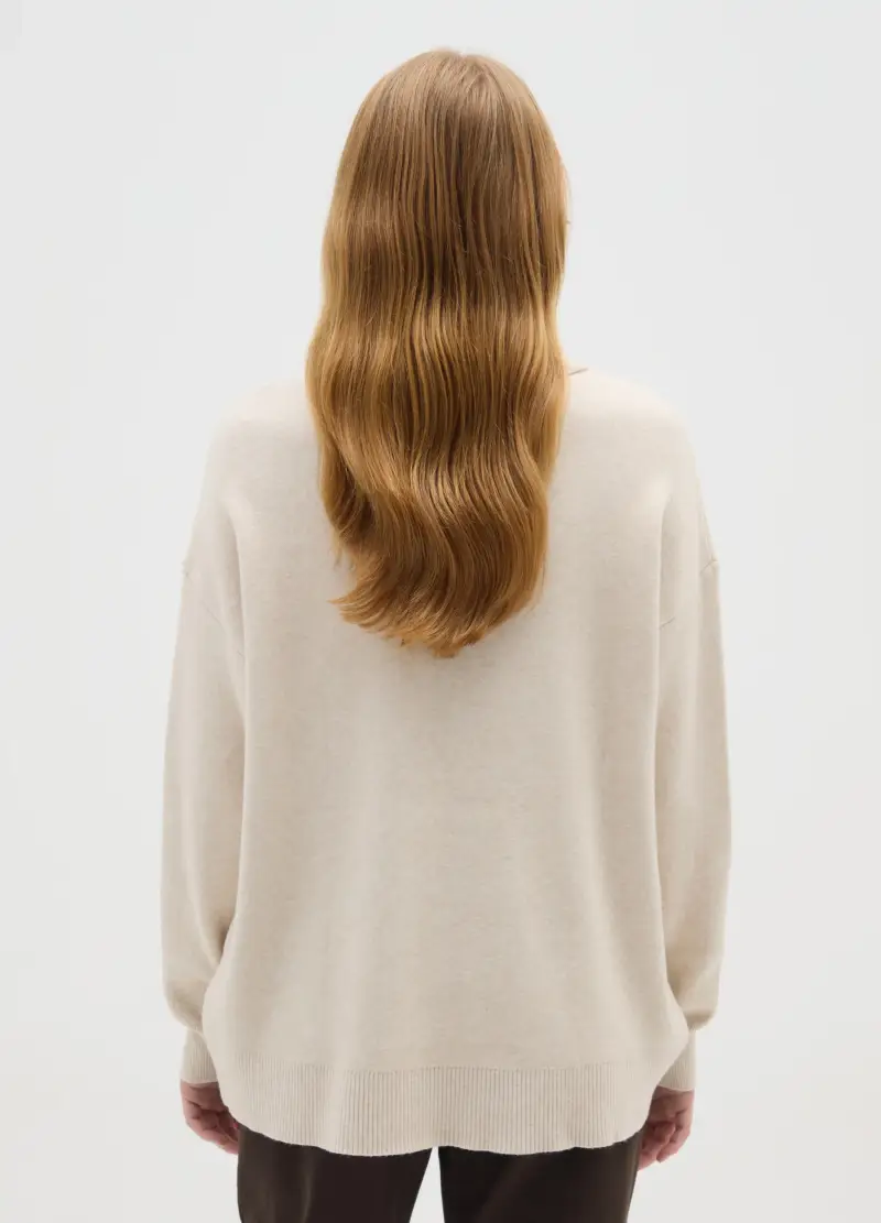 Maglia Beige Regular Fit, Donna, Beige miniatura 3