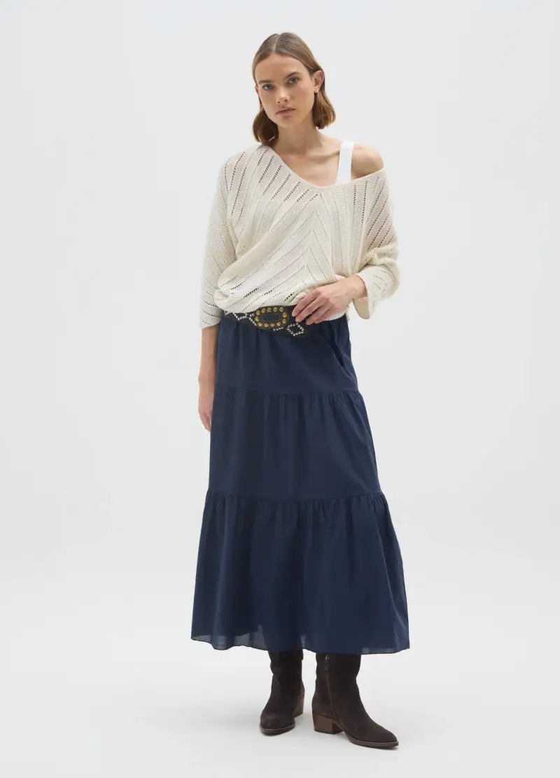 Maglia Beige Regular Fit, Donna, Multicolor miniatura 2