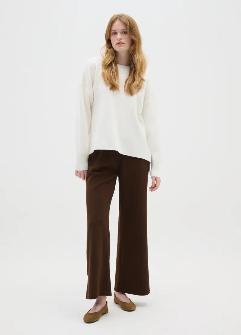 Maglia Bianca Regular Fit, Donna, Bianco miniatura 2