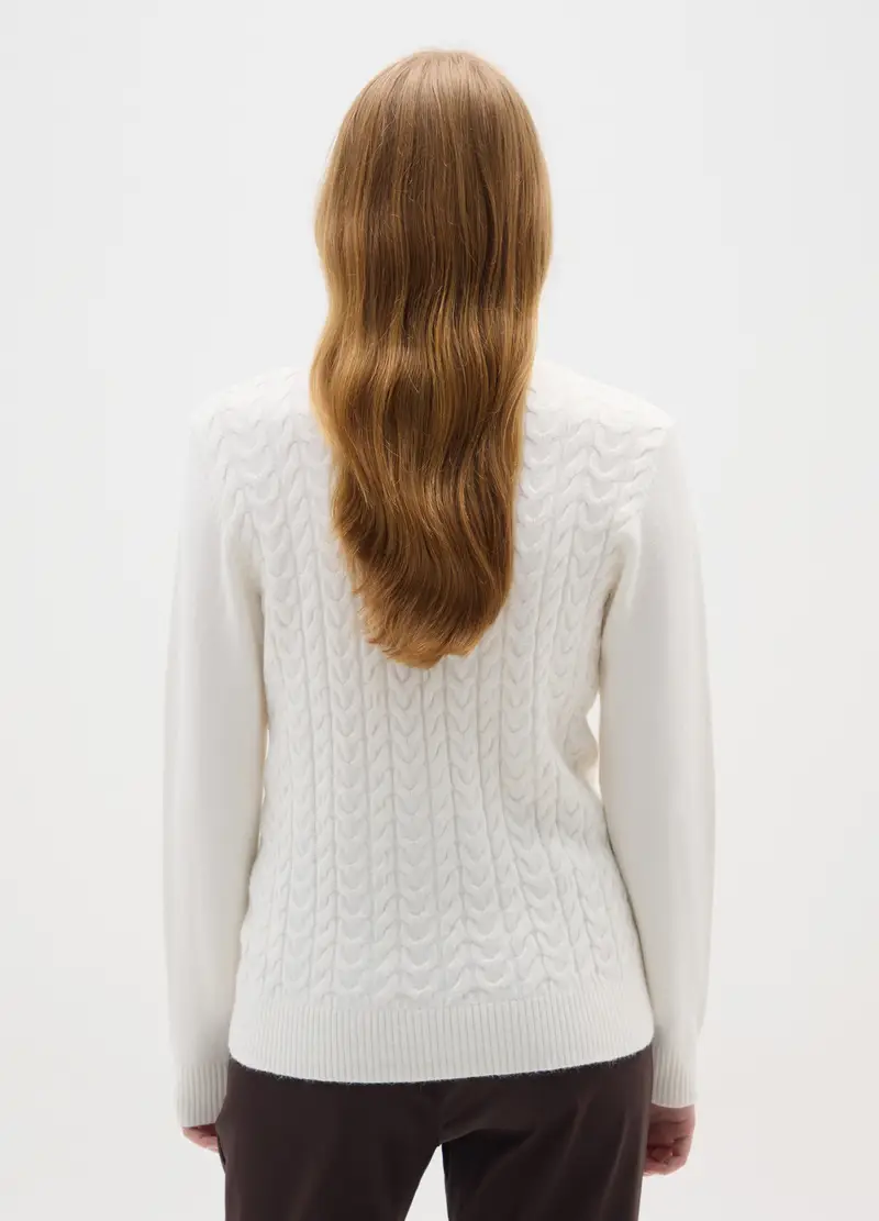 Maglia Bianca Regular Fit, Donna, Bianco miniatura 3