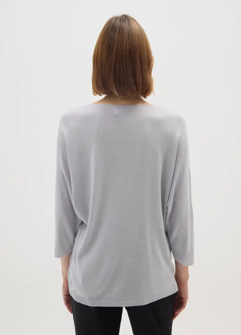 Maglia Grigia Regular Fit, Donna, Grigio miniatura 3