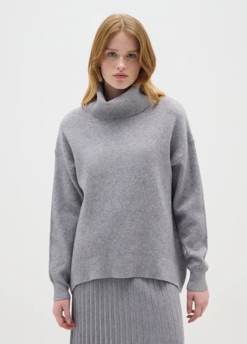 Maglia Grigia Regular Fit, Donna, Grigio miniatura 2