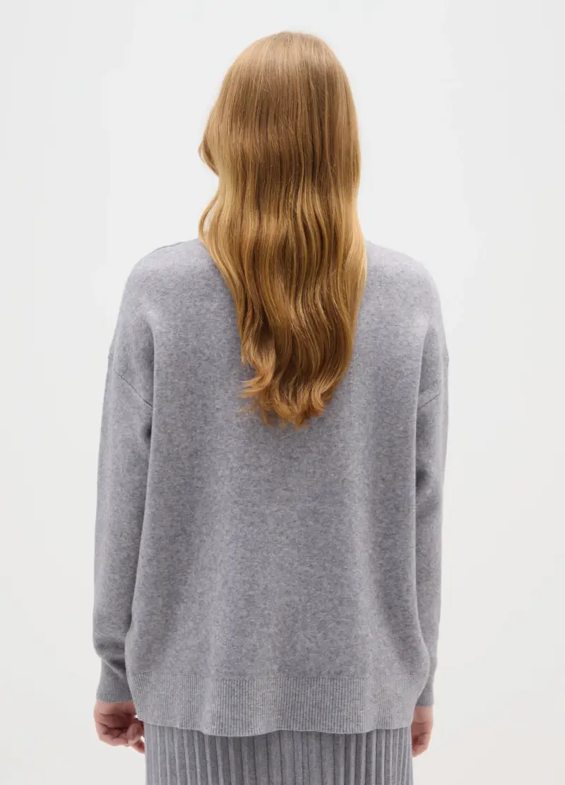 Maglia Grigia Regular Fit, Donna, Grigio miniatura 3