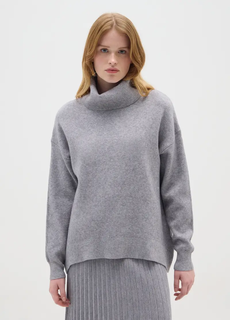 Maglia Grigia Regular Fit, Donna, Grigio miniatura 2