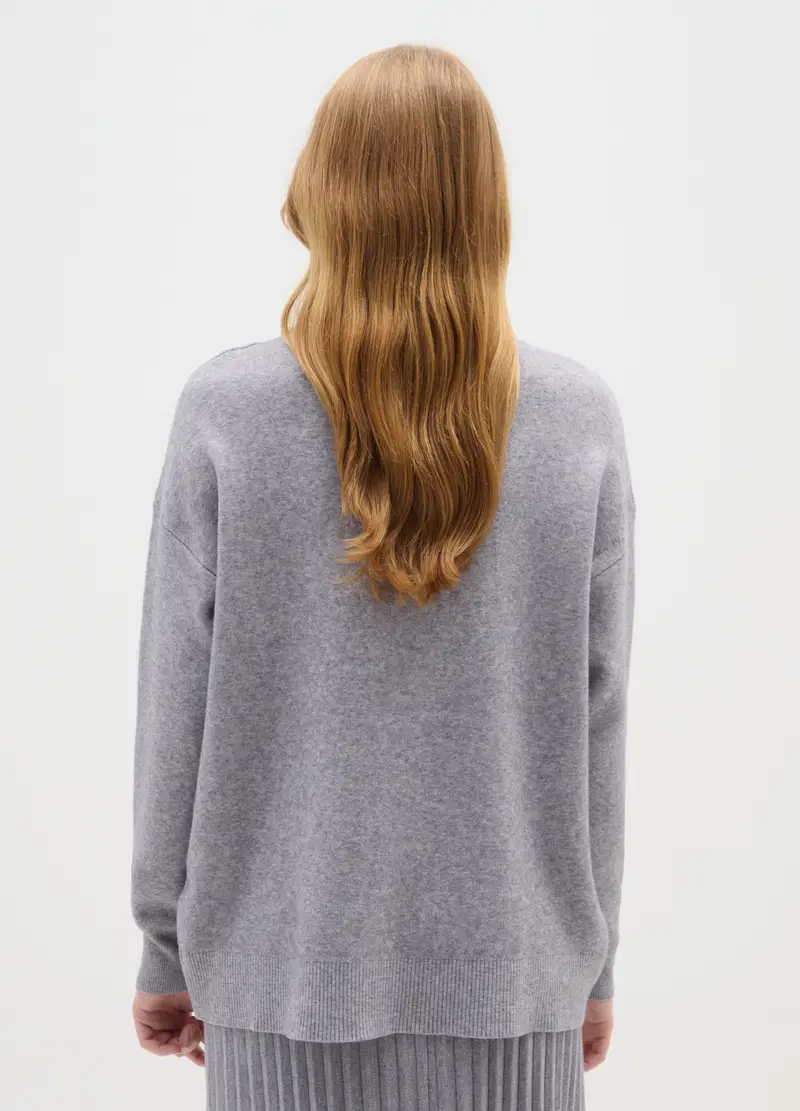 Maglia Grigia Regular Fit, Donna, Grigio miniatura 3