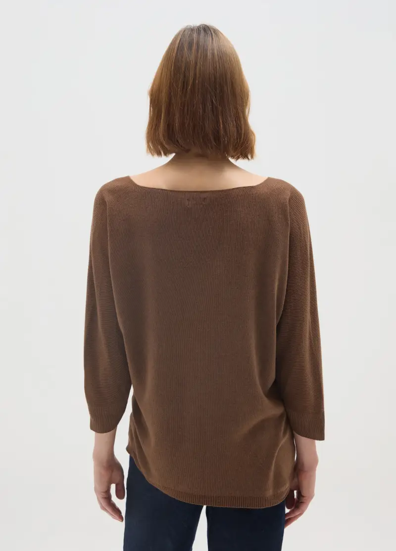 Maglia Marrone Regular Fit, Donna, Marrone miniatura 3