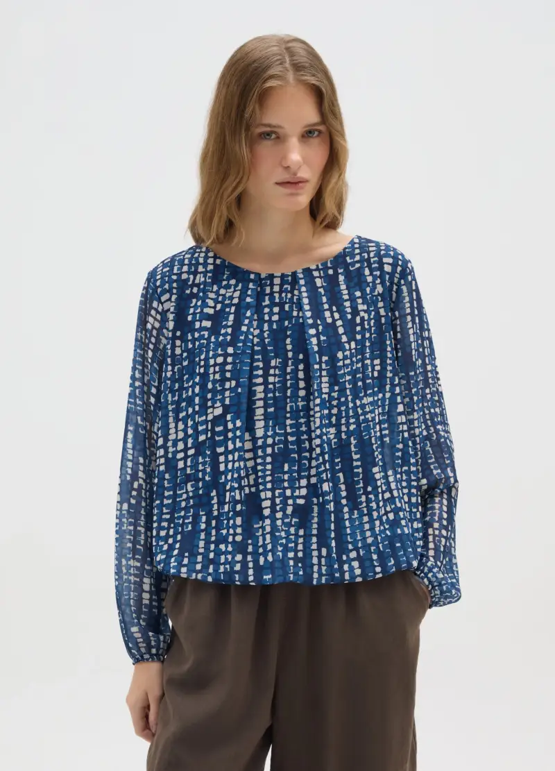 Maglia Multicolor Regular Fit Con Fantasia, Donna, Multicolor