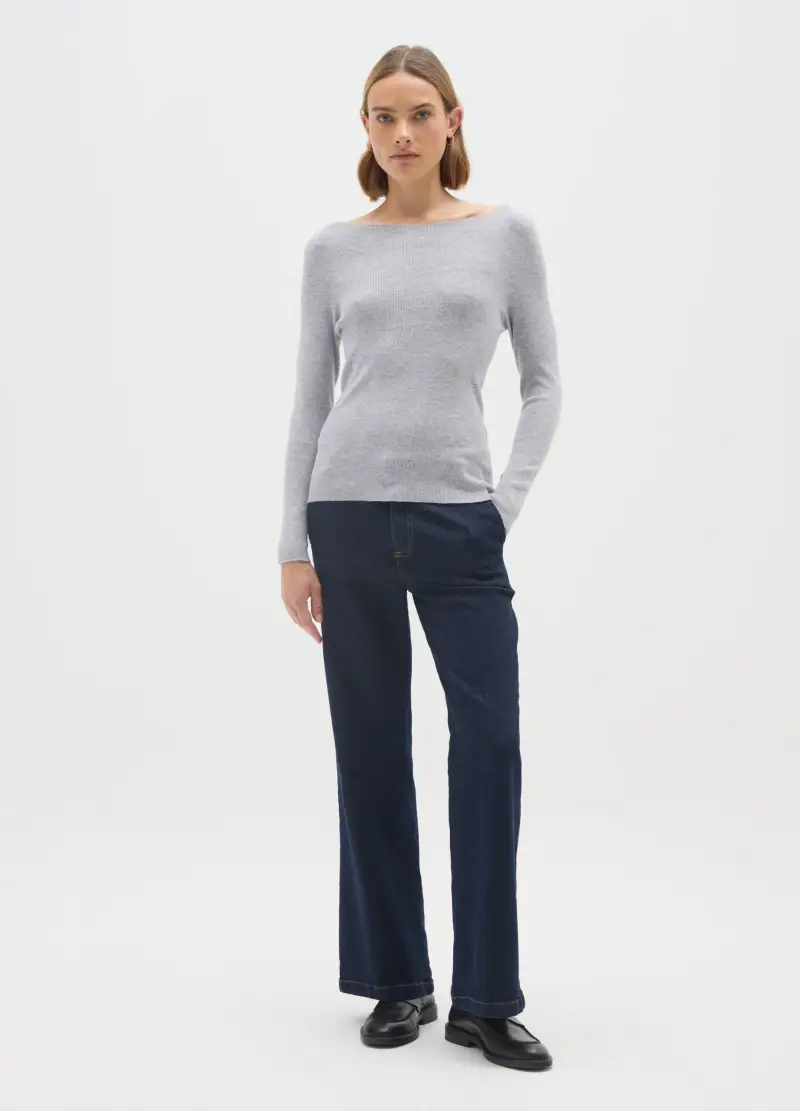 Maglione Grigio Regular Fit, Donna, Grigio