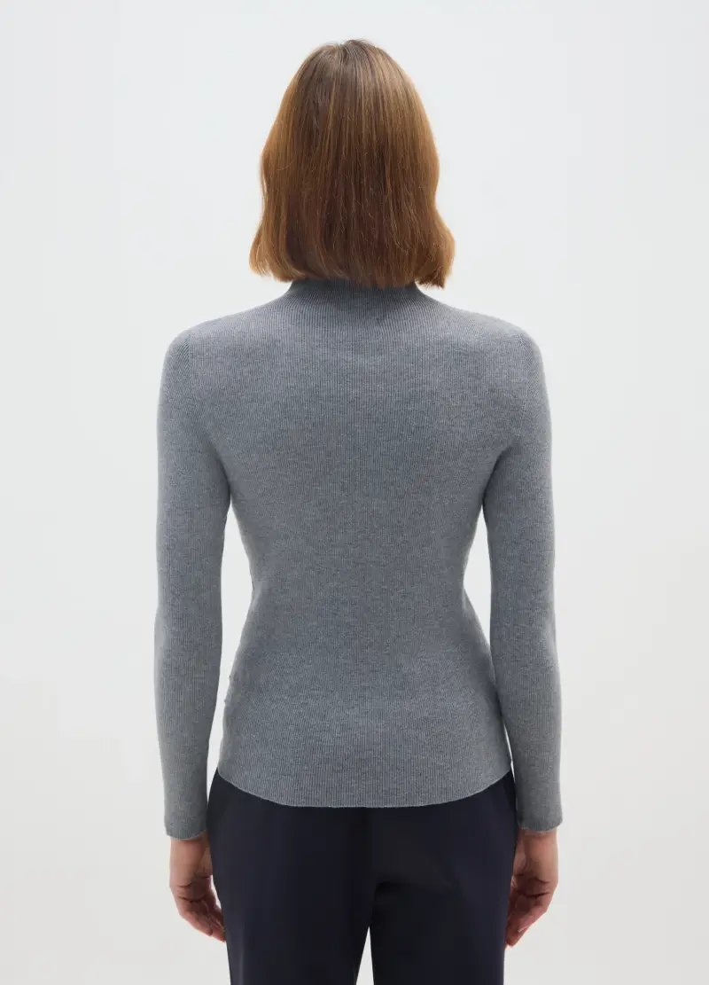 Maglione Grigio Regular Fit, Donna, Grigio miniatura 3