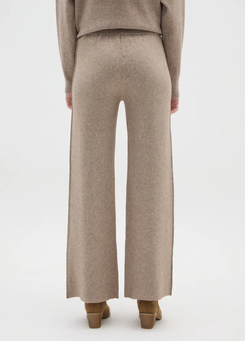 Pantaloni A Palazzo Beige Regular Fit, Donna, Beige miniatura 3