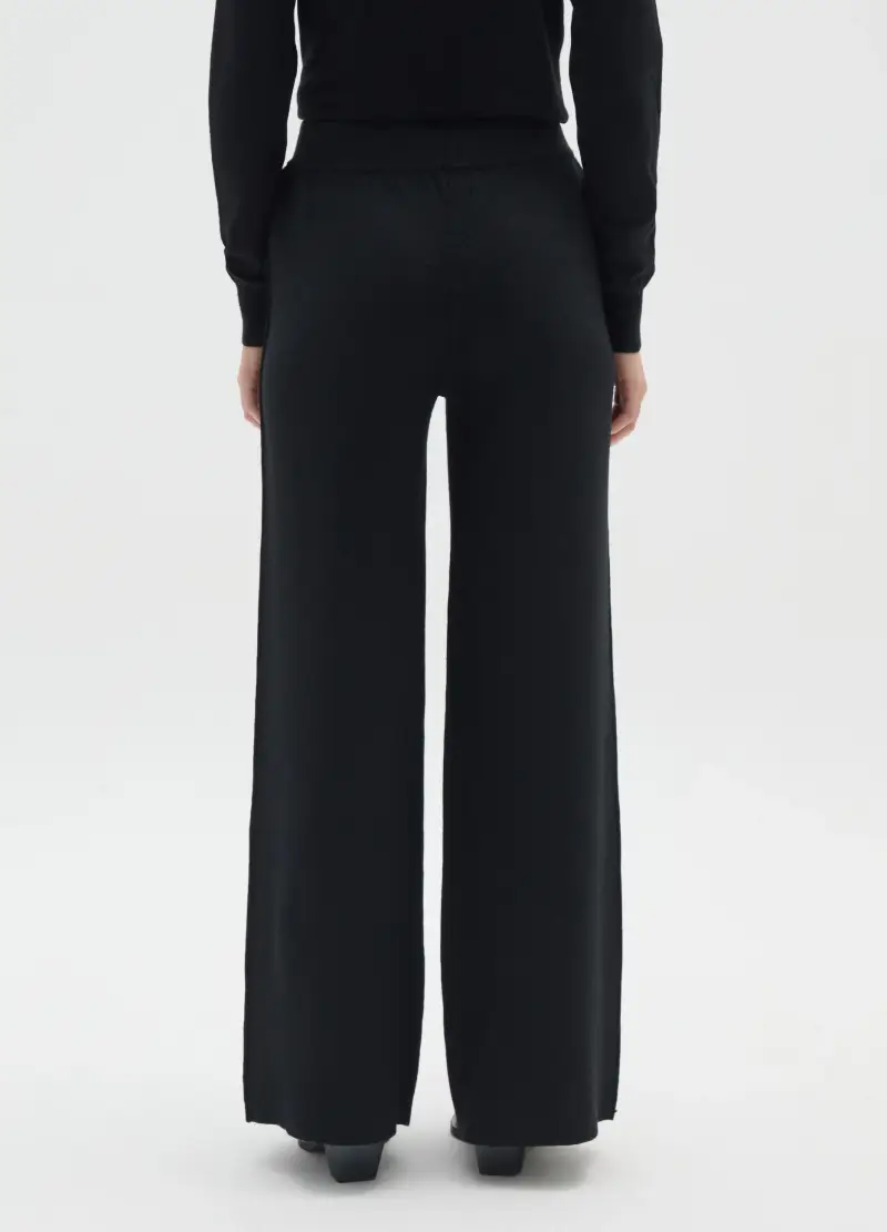 Pantaloni A Palazzo Neri Regular Fit, Donna, Nero miniatura 3