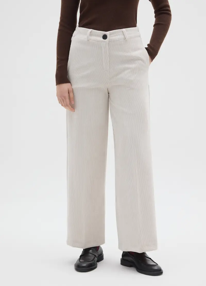 Hybrid Pantaloni beige a Coste Regular Fit Donna miniatura 2