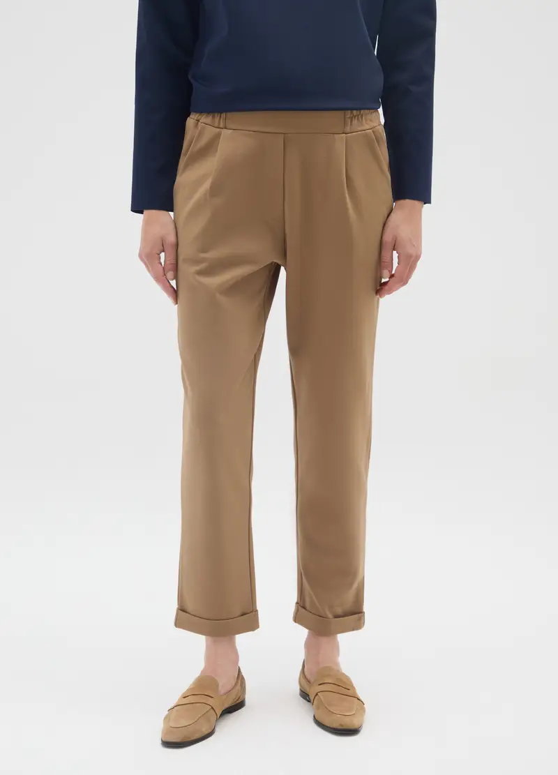 Pantaloni Beige Regular Fit, Donna, Beige miniatura 2