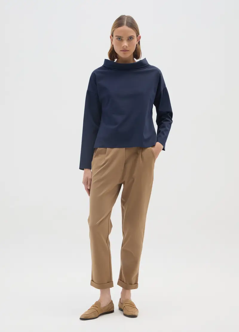 Pantaloni Beige Regular Fit, Donna, Beige