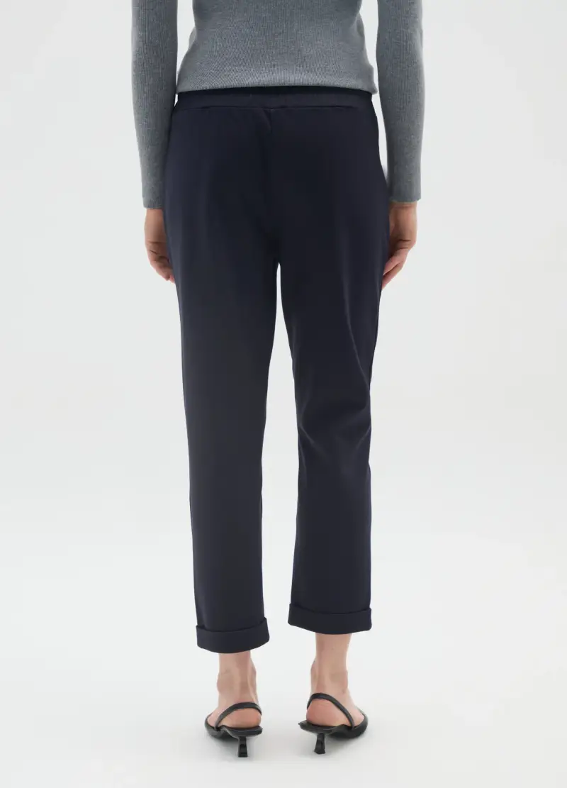 Pantaloni Blu Regular Fit, Donna, Blu miniatura 3