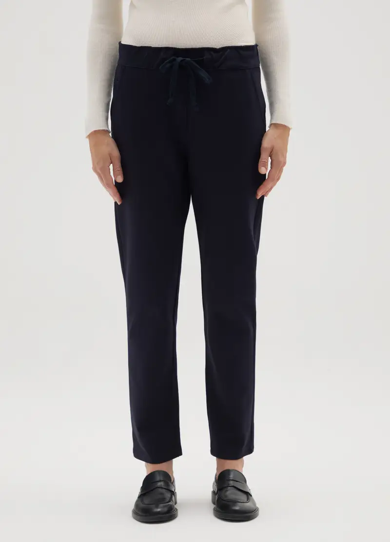 Pantaloni Blu Regular Fit, Donna, Blu miniatura 2