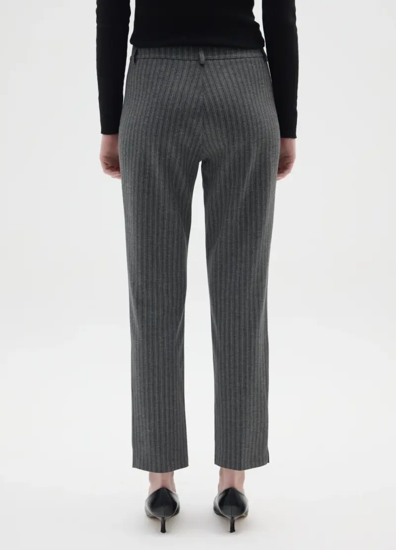 Pantaloni Grigi Regular Fit, Donna, Grigio miniatura 3