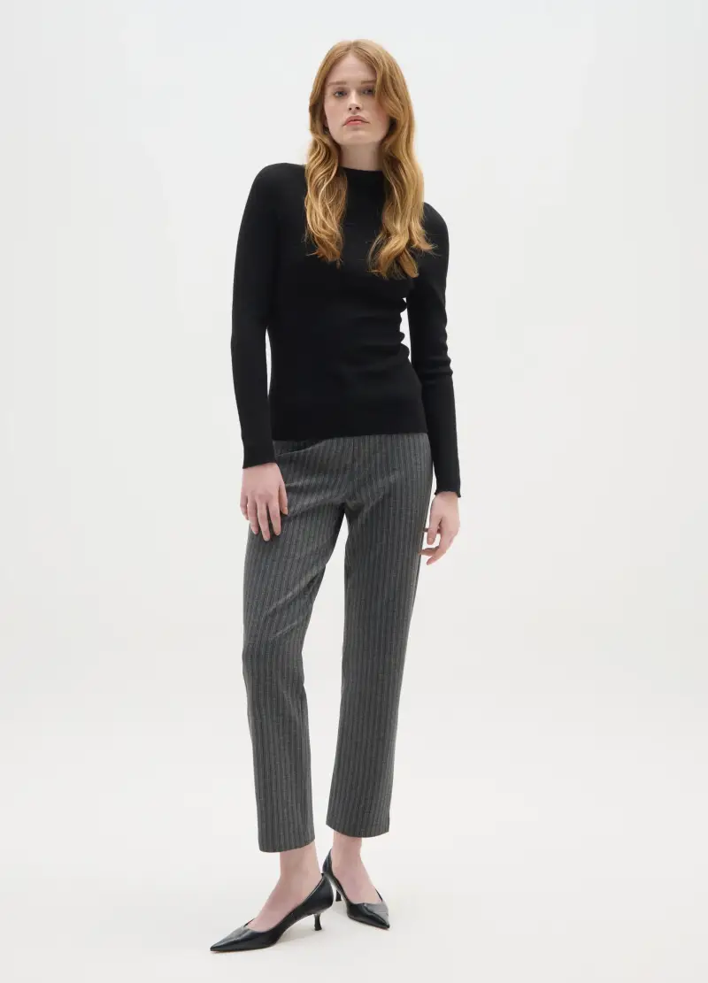 Pantaloni Grigi Regular Fit, Donna, Grigio