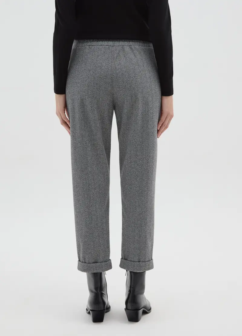 Pantaloni Grigi Regular Fit, Donna, Grigio miniatura 3