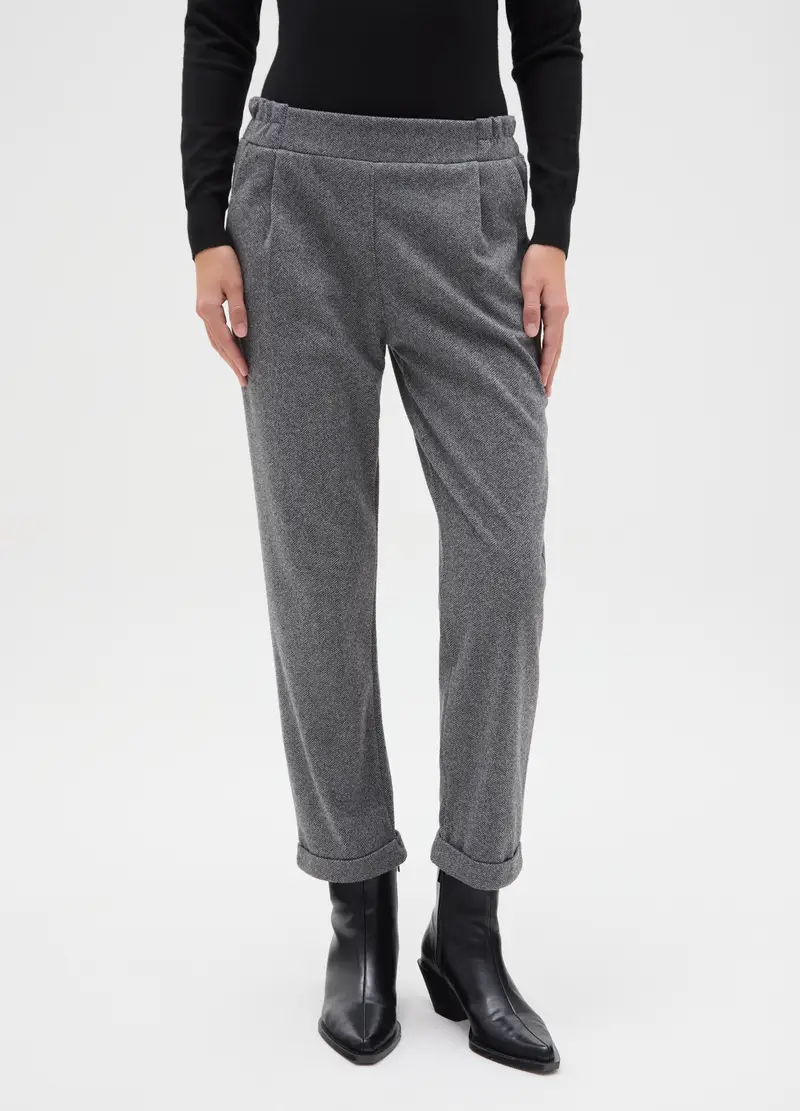 Pantaloni Grigi Regular Fit, Donna, Grigio miniatura 2