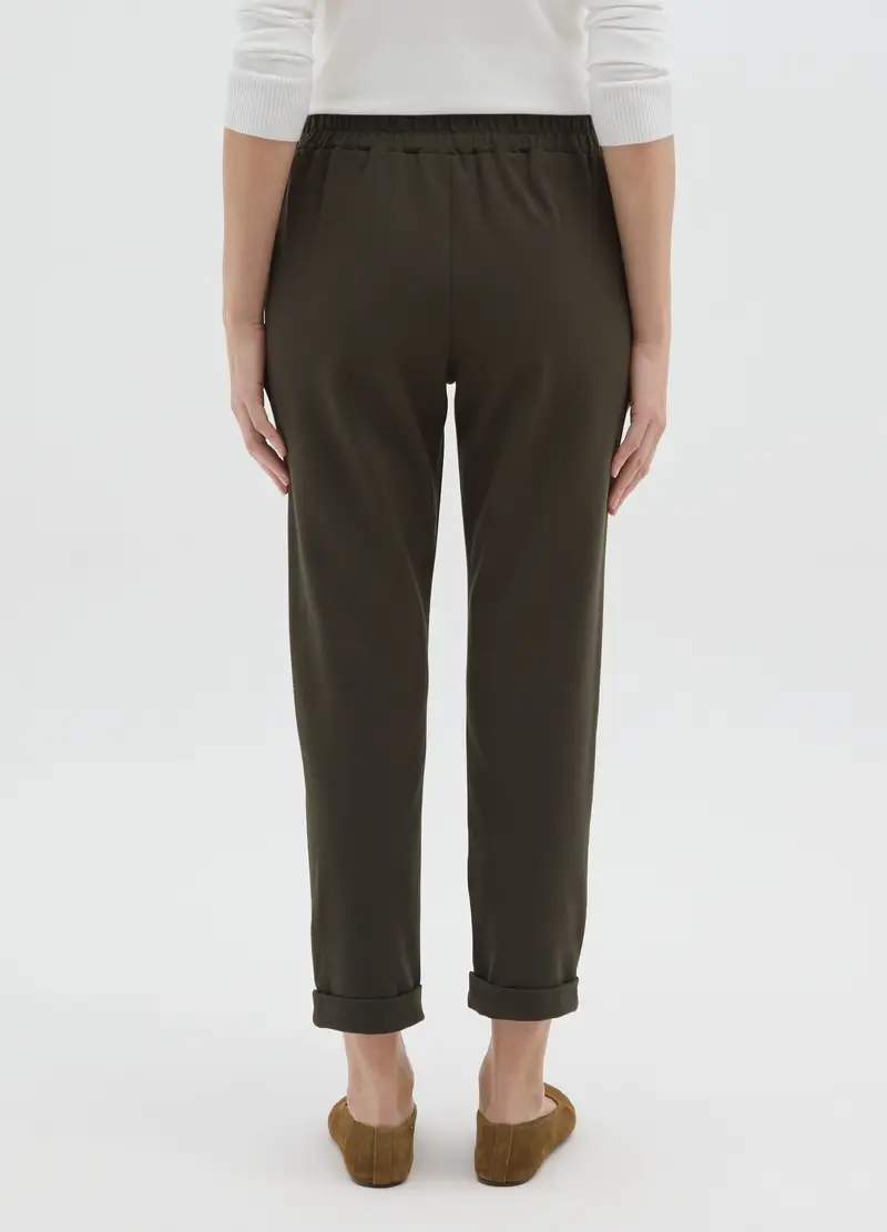 Pantaloni Verdi Regular Fit, Donna, Verde miniatura 3