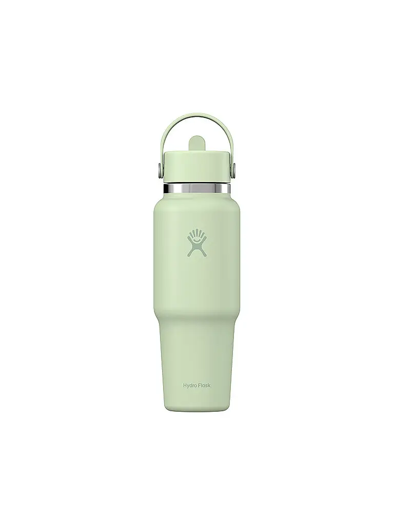 Borraccia da 32oz Wide Mouth Travel Bottle con tappo Flex Straw verde chiaro