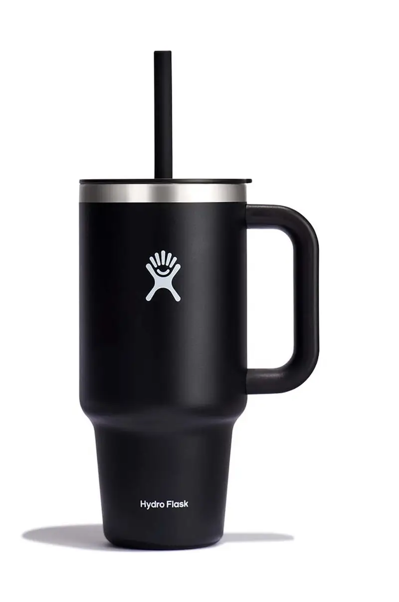tazza termica con cannuccia Hydro Flask All Around™ 946 ml Nero