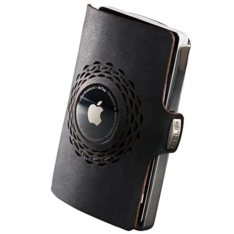 I-CLIP in acciaio inossidabile per Apple AirTag con fermasoldi intercambiabili - Portafoglio - Portafoglio sottile -