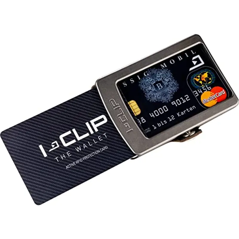 I-CLIP Scheda RFID Blocker, Nero , RFID Wallet miniatura 2