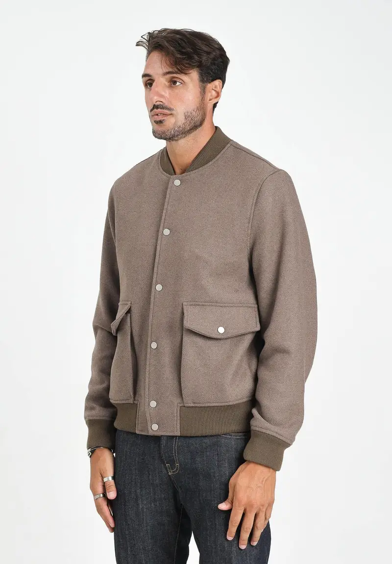 I'M BRIAN Bomber tortora da uomo