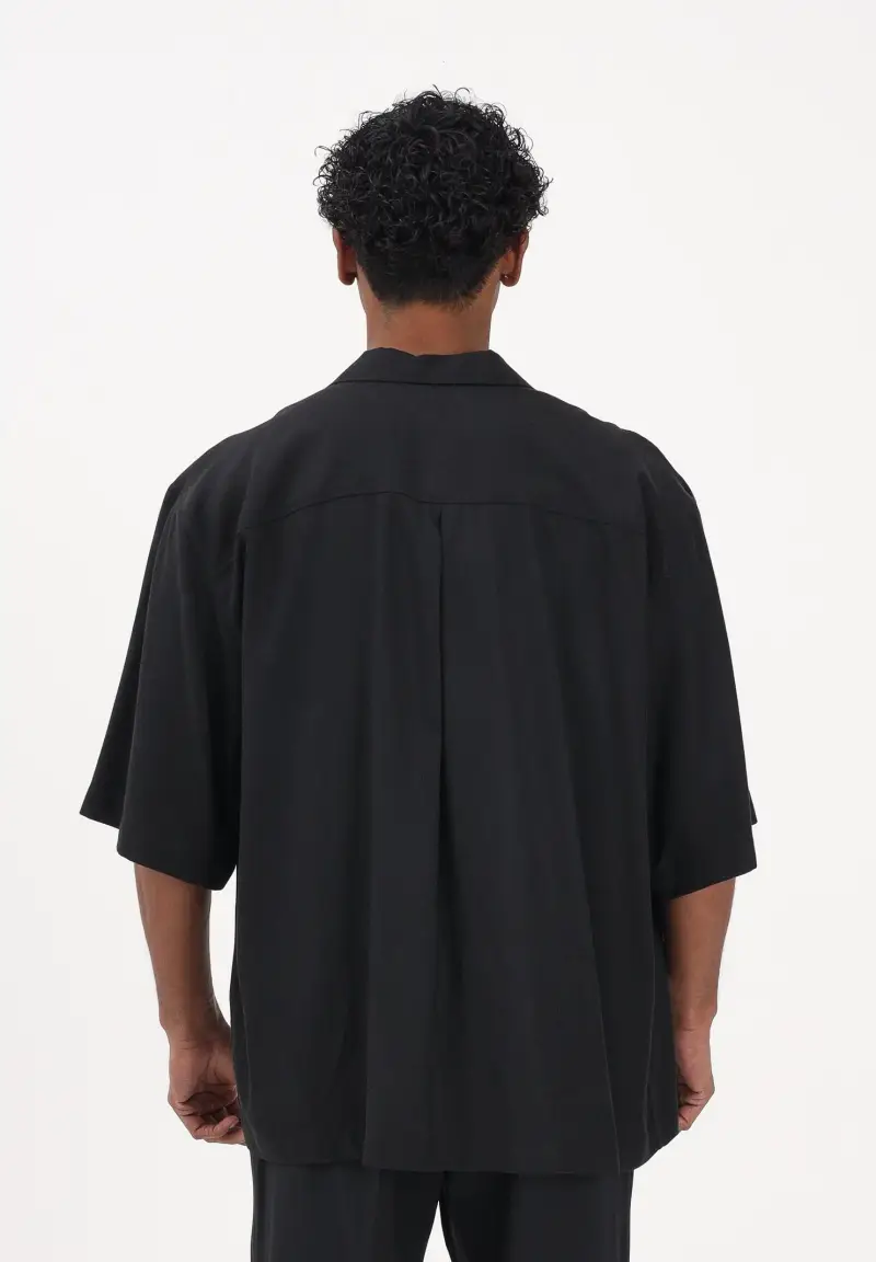 Camicia a manica corta nera da uomo miniatura 3