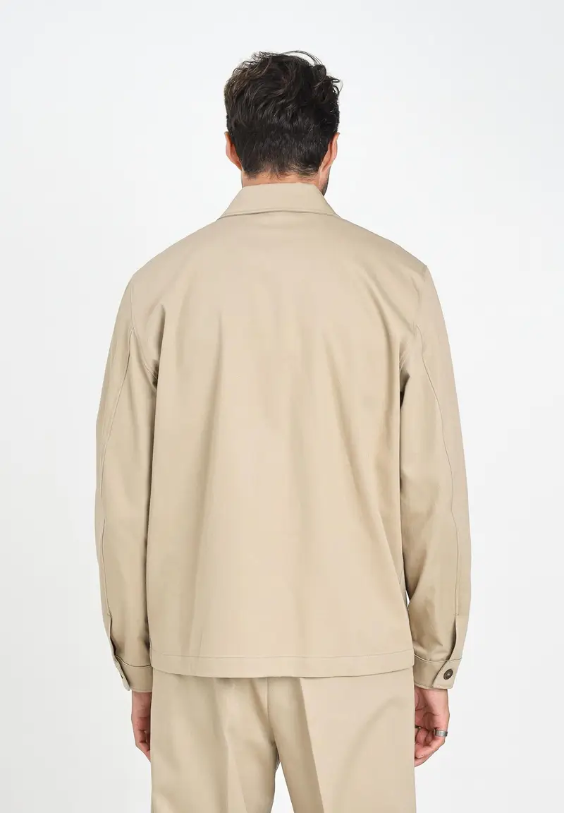 I'M BRIAN Camicia beige da uomo miniatura 2