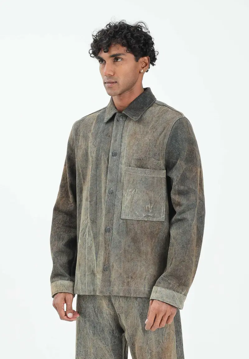 Camicia in denim vintage da uomo