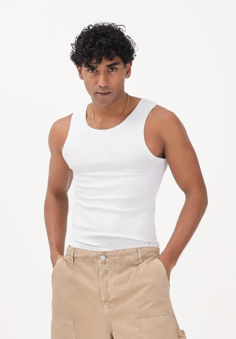 Canotta bianca da uomo miniatura 2