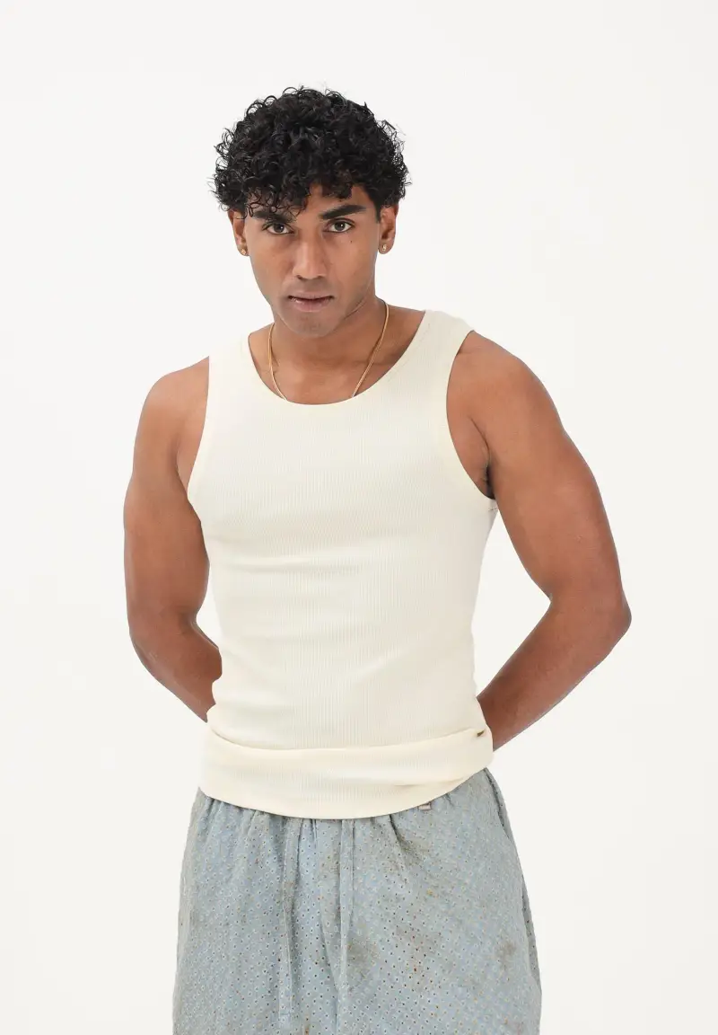 Canotta panna da uomo miniatura 2