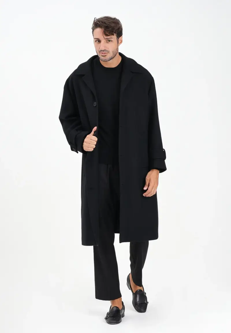 Cappotto nero da uomo miniatura 2