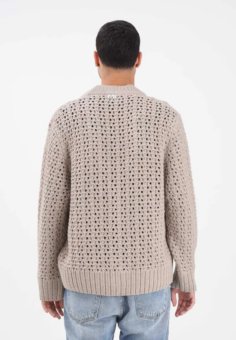 I'M BRIAN Cardigan Uomo Beige 3243098 miniatura 3