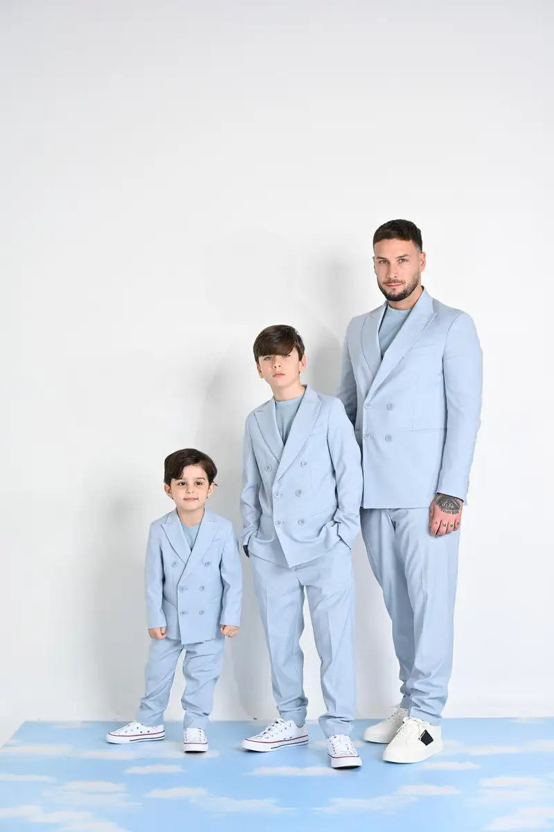 I'M BRIAN Giacca azzurro polvere da bambino miniatura 3