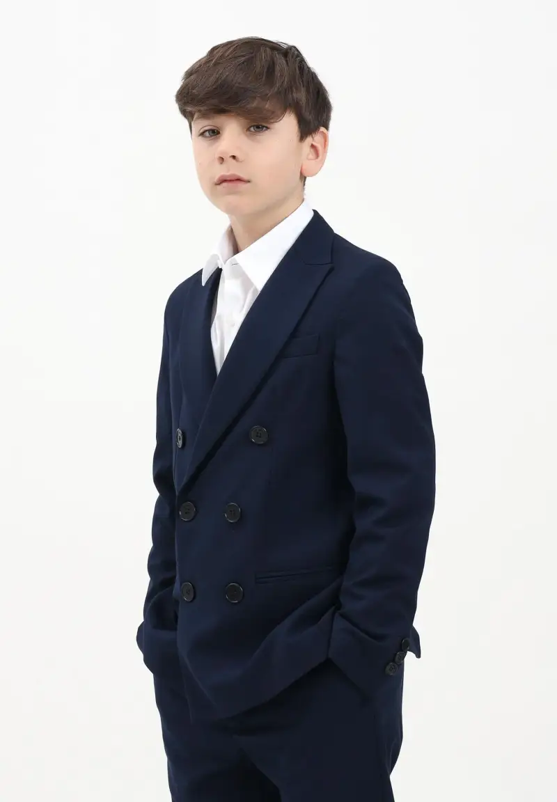 Giacca blu da bambino miniatura 2