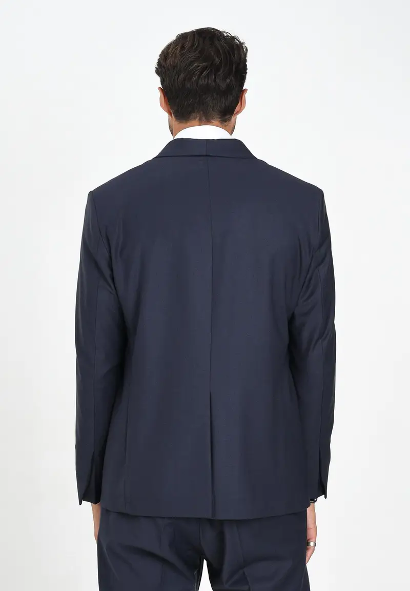 I'M BRIAN Giacca doppiopetto blu da uomo miniatura 2