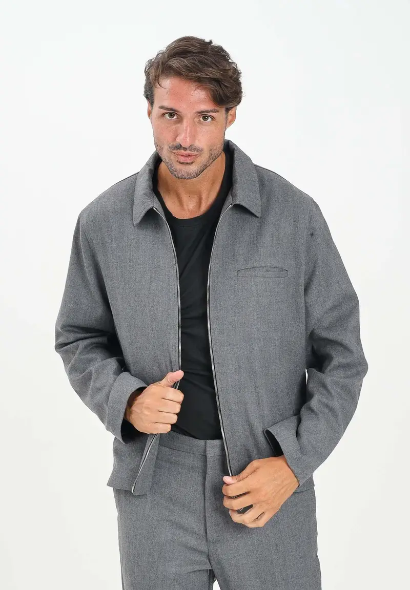 Giacca grigia da uomo miniatura 2