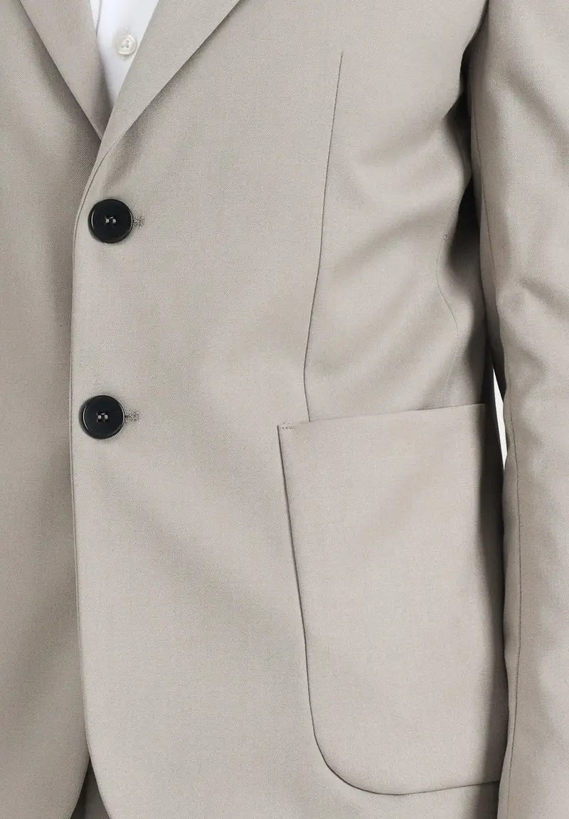 I'M BRIAN Giacca monopetto beige da uomo miniatura 2