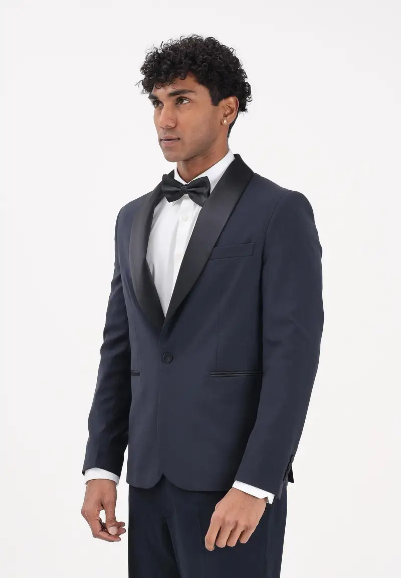 Giacca smoking blu da uomo