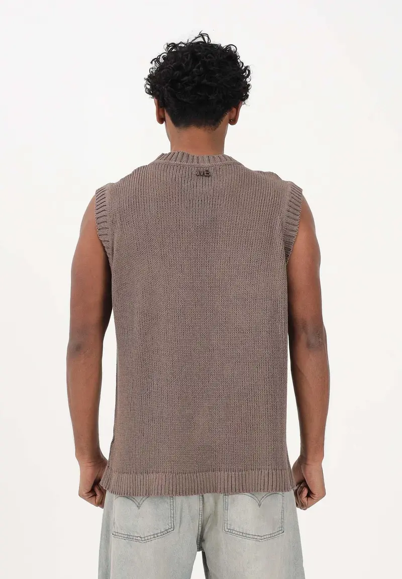 I'M BRIAN Gilet Uomo Marrone 4246012 miniatura 3