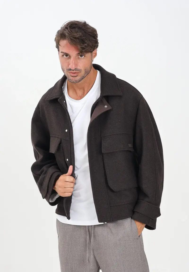 Giubbotto marrone da uomo miniatura 2