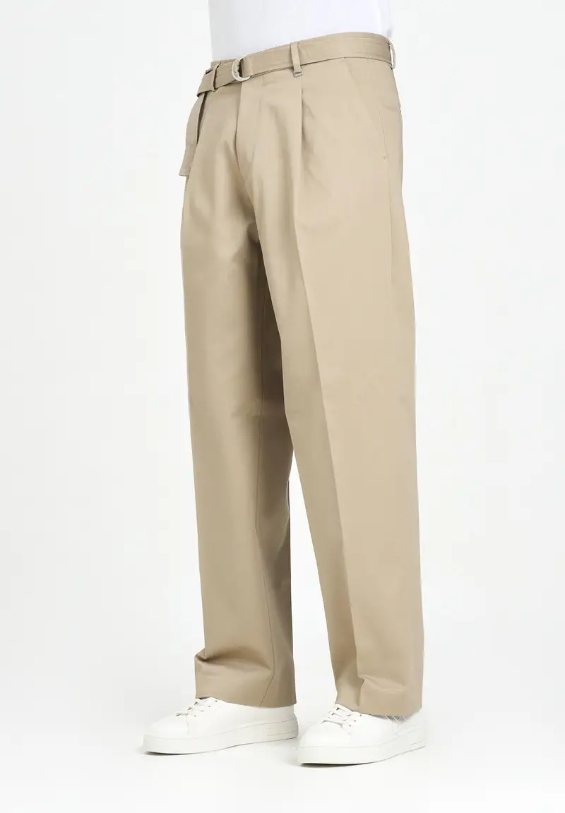 I'M BRIAN Pantalone chino beige da uomo